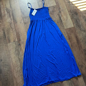 Women's Culture Code Blue Smocked Maxi Dress S